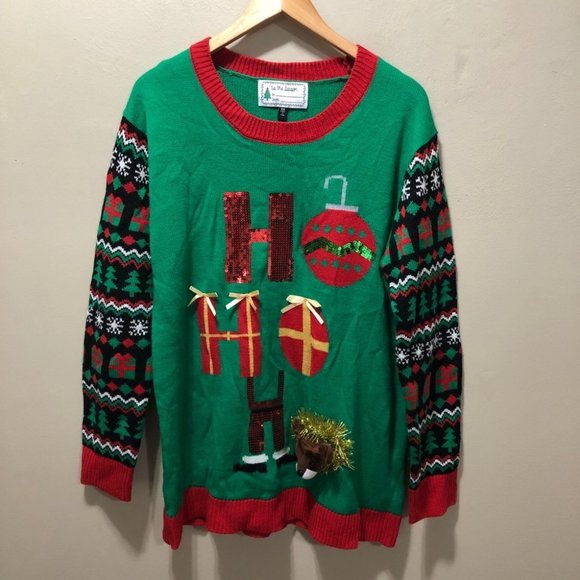 Ho Ho Ho Christmas Sweater size 3X - Picture 2 of 11